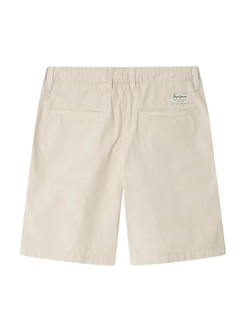 Bermudas Pepe Jeans Alexander bege para criança.
