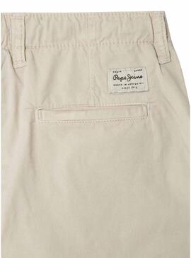 Bermudas Pepe Jeans Alexander bege para criança.