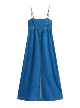 Vestido Tommy Jeans Chambray maxi para mulher