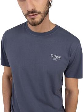 Camiseta O Ganso Peixes azul para homem.