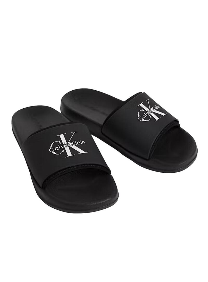 Chinelos Calvin Klein Jeans Slide preto para homem