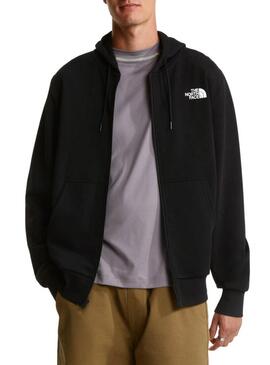 Jaqueta de moletom The North Face preta para homem.