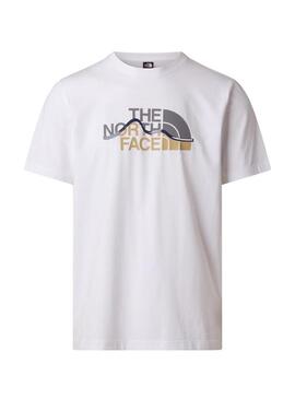 Camiseta The North Face Line branca para homem.