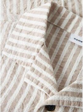 Camisa Name It Fedenis bege para crianças