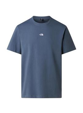 Camiseta The North Face minimalista azul para homem.