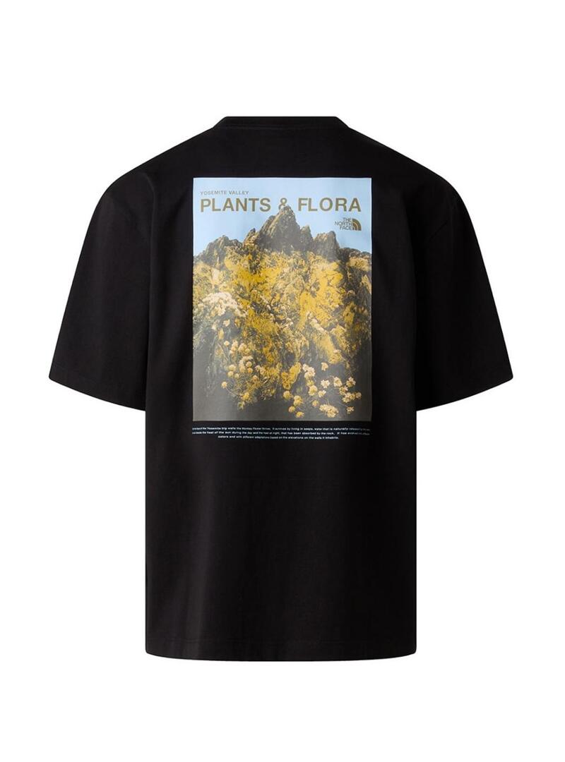 Camiseta The North Face Plant and Flora preta para homem.