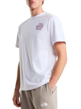 Camiseta The North Face Drip Logo branca para homem
