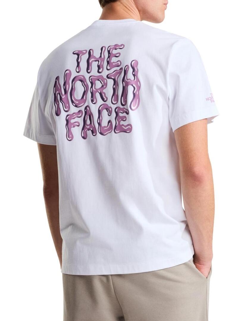 Camiseta The North Face Drip Logo branca para homem