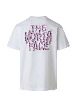 Camiseta The North Face Drip Logo branca para homem