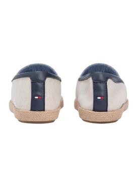 Alpargatas Tommy Hilfiger Chambray bege para homem.