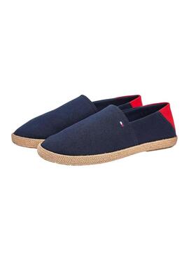 Alpargatas Tommy Hilfiger Core com logo marinho para homens.