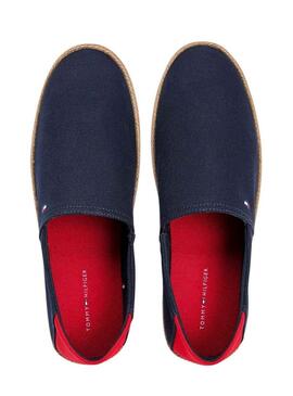 Alpargatas Tommy Hilfiger Core com logo marinho para homens.