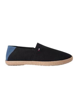 Alpercatas Tommy Hilfiger Core com logo preto para homem.