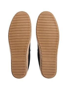 Alpercatas Tommy Hilfiger Core com logo preto para homem.
