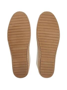 Alpargatas Tommy Hilfiger Core com logo bege para homem.