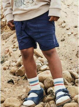 Bermudas Name It Dikan azul marinho para meninos