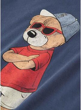 Camiseta Name It Dobs azul marinho para menino.