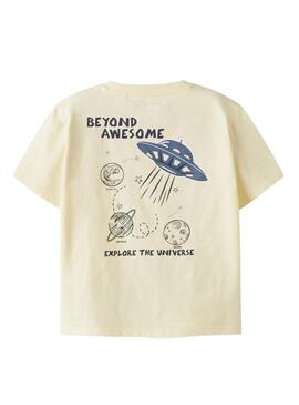 Camiseta Nameit Dib amarela para menino.