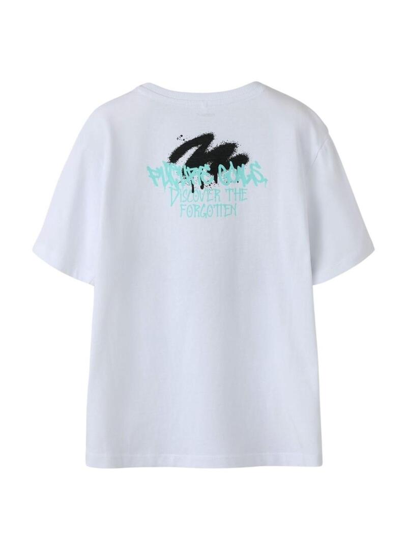 Camiseta Name It Flynn branca para menino.