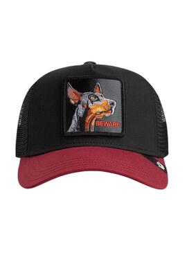 Touca Goorin Bros Beware preta e vermelha para homem