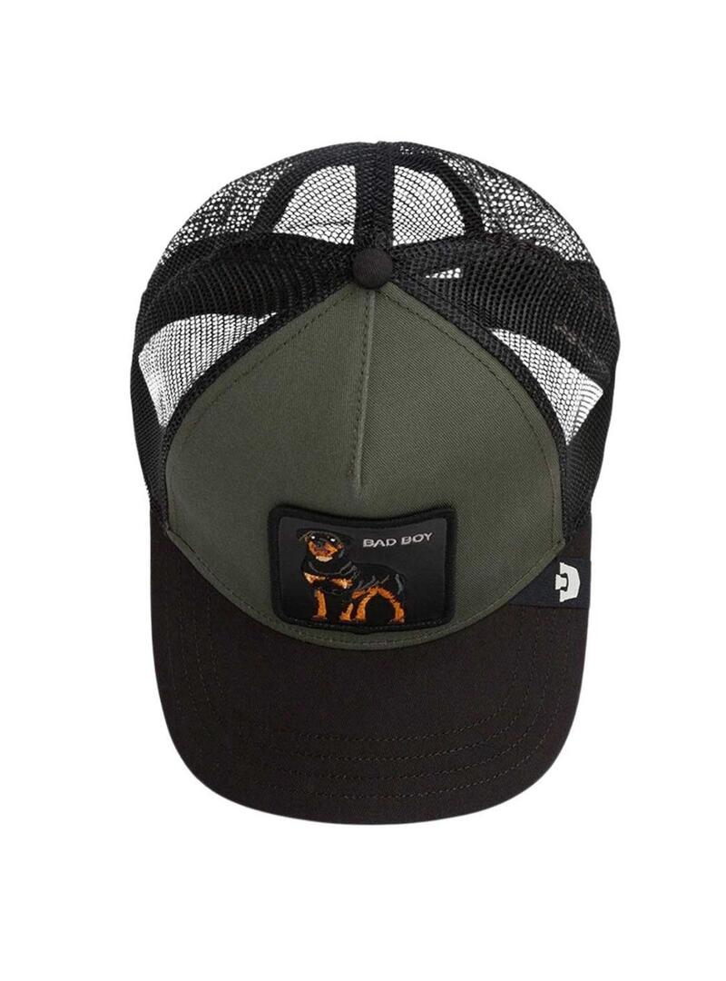 Touca Goorin Bros Bad boy verde e preto para homem