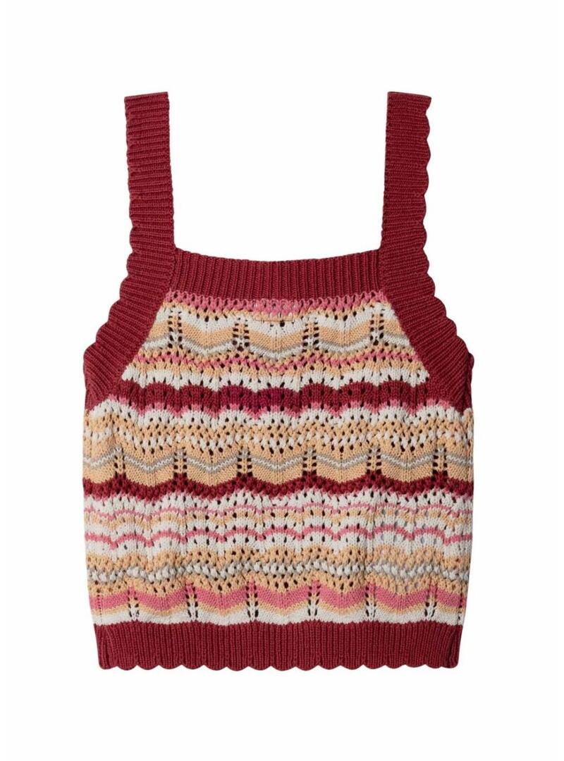 Top de alças Pepe Jeans Hyo vermelho para menina.