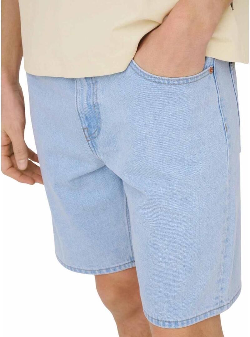 Bermudas Only and Sons Sedge em ganga clara para homem