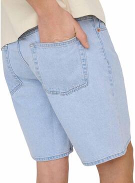 Bermudas Only and Sons Sedge em ganga clara para homem