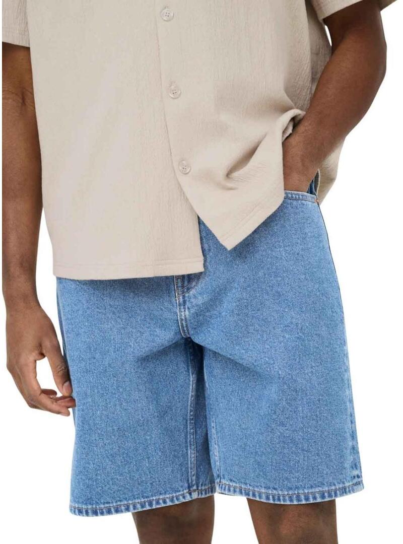 Bermudas Only and Sons Sedge denim médio para homem