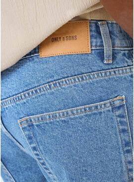 Bermudas Only and Sons Sedge denim médio para homem