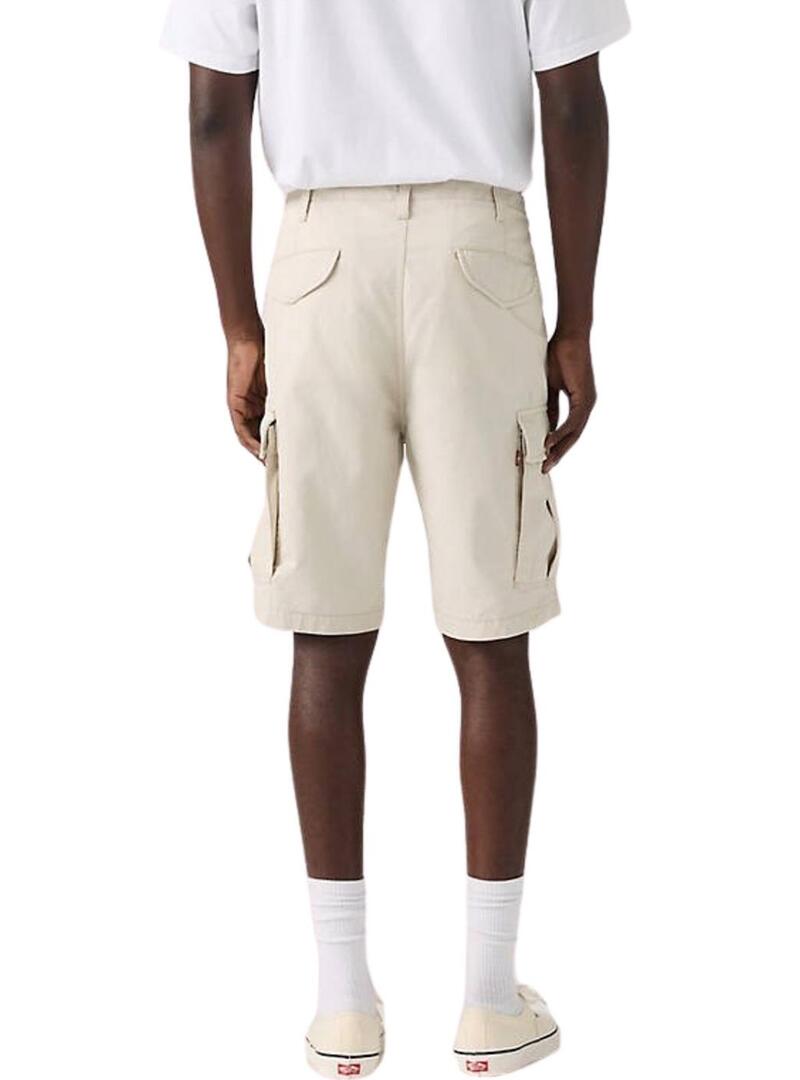 Bermudas Levis Carrier Cargo bege para homem