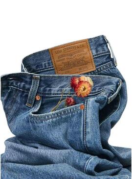Bermuda jeans Levis 478 Baggy azul médio para homem.