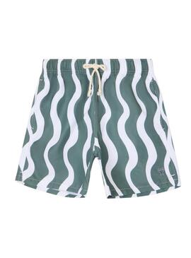 Calção de banho Silbon waves verde para homem.