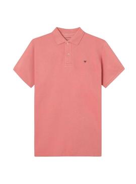 Polo clássico coral para homem.