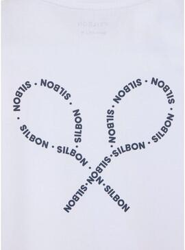 Camiseta Silbon Lettering branca para homem