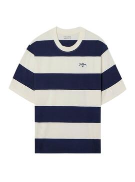 Camisa Silbon Special fit boxy listrada para homem.