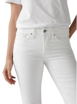 Calça de ganga Levis 314 shaping branca para mulher.