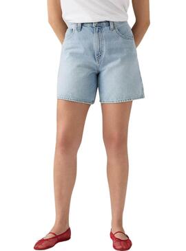 Bermuda jeans Levis High Baggy para mulher.