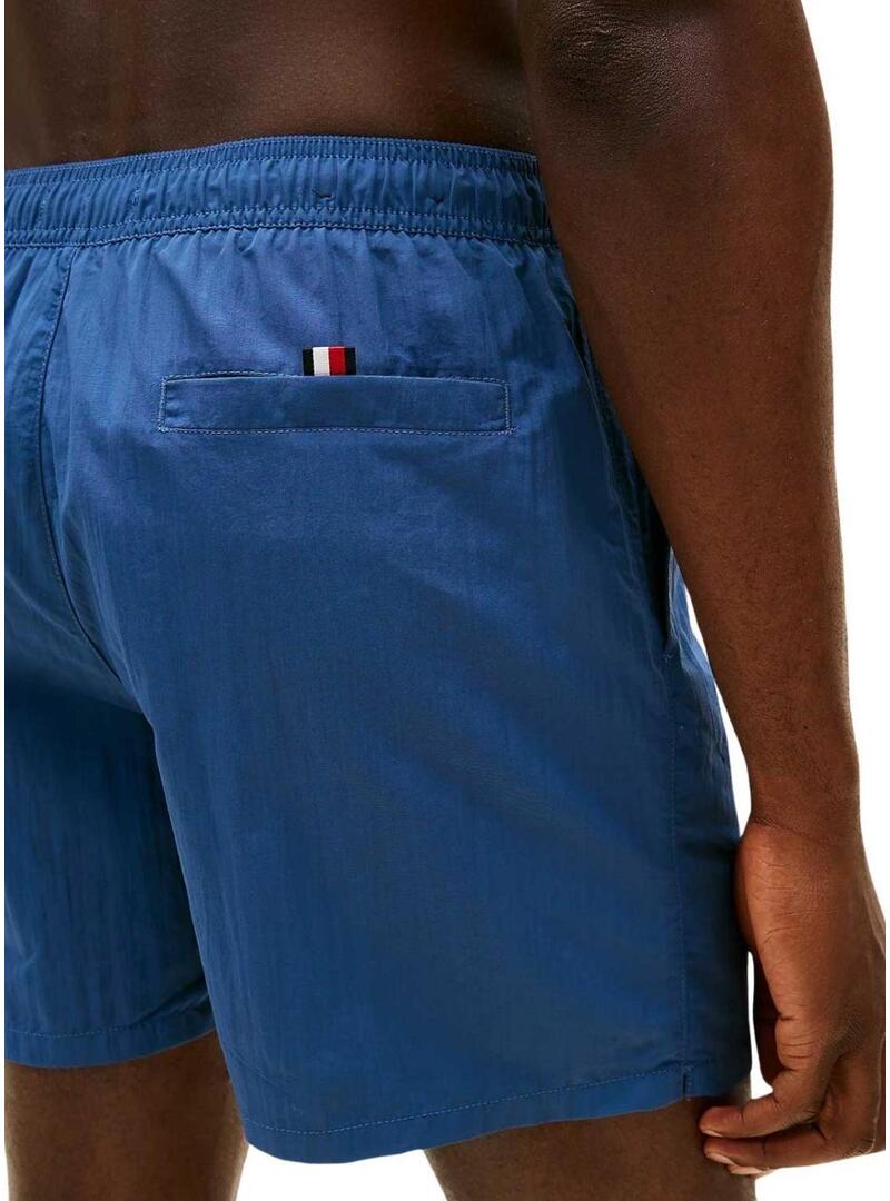 Calção de banho Tommy Hilfiger com logotipo azul para homem