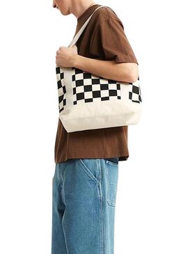 Bolsa Vans Pergs branca e preta para homens e mulheres.