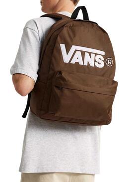 Mochila Vans Old Skool Drop V marrom para homem e mulher