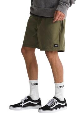 Bermudas Vans Range verde relaxadas para homem.