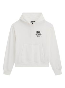 Moletom Vans Stacked branco para homem.