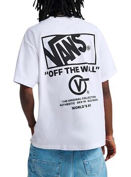 Camiseta Vans Stacked branca para homem