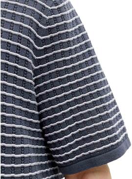 Camisa polo Jack and Jones Nantucket listrada azul para homens.