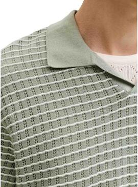 Camisa polo Jack and Jones Nantucket verde para homem