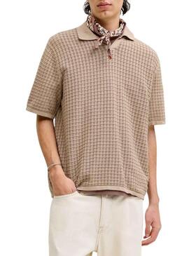 Polo Jack and Jones Nantucket bege para homens.