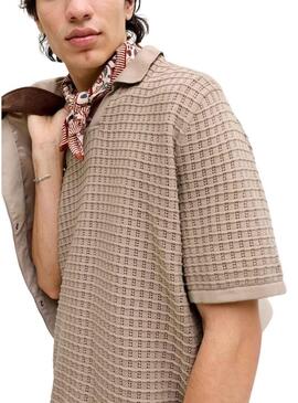 Polo Jack and Jones Nantucket bege para homens.