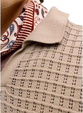 Polo Jack and Jones Nantucket bege para homens.