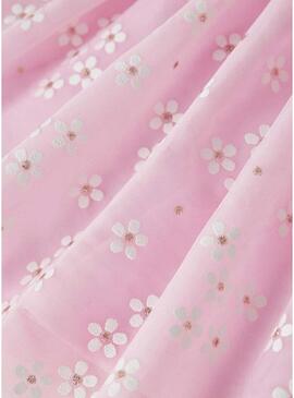 Saia Name It Floral rosa para menina